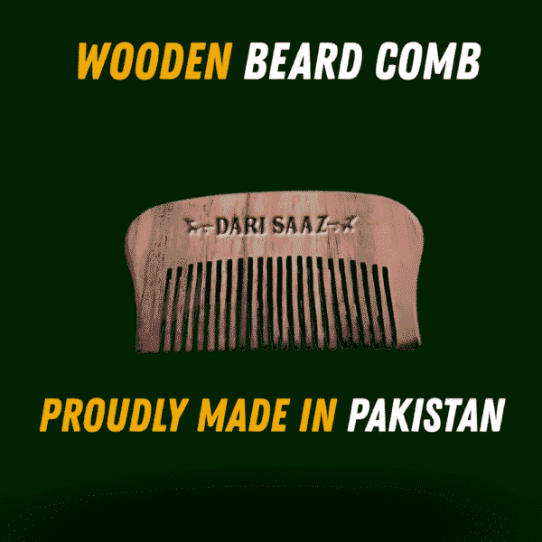 Dari Saaz Premium Wooden Beard Comb - Image 3